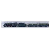 Marklin HO Gauge ETAT Saintes 231-981 4-6-2 steam locomotive and tender, one 2nd class coach, one Boll Goppingen passenger cars