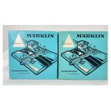 Two Marklin HO Gauge 7192 level crossing sets in original boxes M track