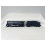 Prewar Lionel O Gauge 2-6-2 repainted steam locomotive and 2666W tender with whistle