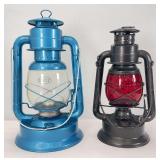Dietz No. 90 D-Lite clear globe and Little Wizard w/red globe both new, never used