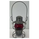 The Adams & Westlake Co. S.P. Co railroad lantern w/red SP Co embossed globe
