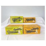 Marklin HO Gauge M track five 5202, one 5117, one 5128, one 5207 in original boxes
