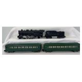 Postwar American Flyer S Gauge 303 4-4-2 Reading Lines steam loco w/two 650 New Haven passenger coaches