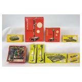 Large group of Marklin HO layout M track accessories in original boxes