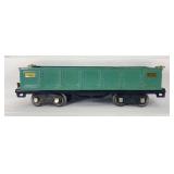 Prewar Lionel Standard Gauge No. 512 gondola in peacock w/brass plates, nickel journals