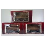 Group of three Bachmann Big Haulers G Scale 98490 skeleton log car w/logs in original boxes