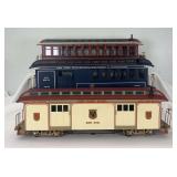 Three Bachmann G Scale New York railroad passenger cars, illuminated, loose