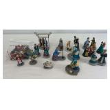 Group of G/O Gauge layout diorama figures, resin cast, Lemax
