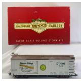 Bachmann Big Haulers G Scale Item #98911 Box Car w/metal wheels, Large Scale Rolling Stock Kit in original box