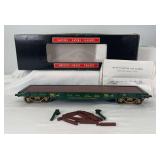 Aristo-Craft #1 Gauge 1:29 G Scale ART-46325 NP&SFRR North Pole and Snowflake flat car with trim in original box