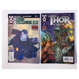 2 MAX COMICS THOR VIKINGS #2 & WAR MACHINE 2.0 #2