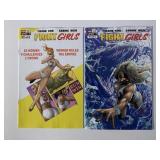2 AWA UPSHOT COMICS FIGHT GIRLS #1, 2