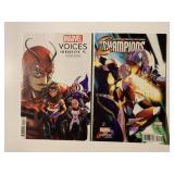 2 MARVEL COMICS CHAMPIONS #11 & VOICES IDENTITY #1