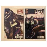 2 MARVEL COMICS STAR WARS HAN SOLO #1, 2
