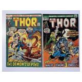 2 MARVEL COMICS THE MIGHTY THOR # 204, 207