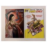 2 AWA UPSHOT COMICS FIGHT GIRLS #2 & MOTHS #3