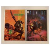 2 DARK HORSE COMICS ALIENS #1 & VS. PREDATOR #1