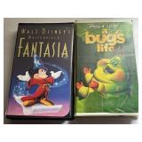 2 WALT DISNEY VHS A BUG'S LIFE AND FANTASIA