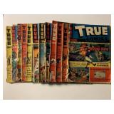 12 ASSORTED TRUE COMICS SEE DESC.
