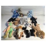 12 VARIOUS BEANIE BABIES