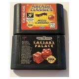 2 SEGA GENESIS GAMES ARCADE CLASSICS $ CAESAR