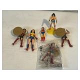LOT OF 6 WONDER WOMAN  FIGURES