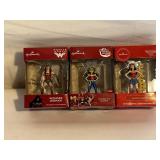 LOT OF 3 WONDER WOMAN ORNAMENTS