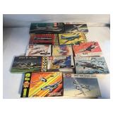 12 VINTAGE AIRPLANE MODEL BOXES