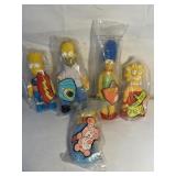5  SIMPSONS FIGURES SEALED 1990