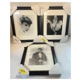 3 PRINTS MARILYN MONROE,JAMES DEAN, NATALIE WOOD