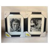 2 FRAMED PRINTS EASTWOOD & LOREN JAYNE MANSFIELD