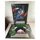 2 MARVEL MOTIVATIONAL POSTERS CPT. AMERICA HULK