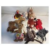 12 VARIOUS BEANIE BABIES