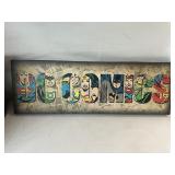 DC COMICS CANVAS TYPOGRAPHY PRINT
