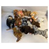 12 VARIOUS BEANIE BABIES