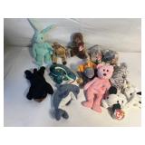 12 VARIOUS BEANIE BABIES