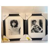 2 PRINTS FRAMED JIM MORRISON & BRUCE LEE