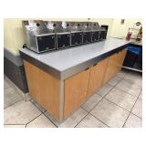 Display cabinet for self-service coffee station
