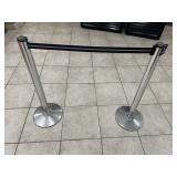 (2) Velvet Rope Stanchions