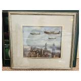 RAF Spitfire London Bridge WWII Print