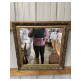 Gold Frame Square Mirror