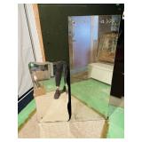 Pair Etched Vintage Mirrors