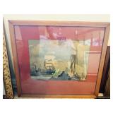 Dock Scene Framed Print
