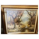 H. Ronson Woodland Scene Oil Painting