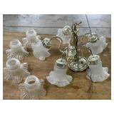 Frosted Glass Flower Chandelier