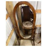 Oval Wood Cheval Mirror Floor