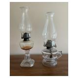 Pair Oil Lamps