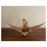 Amber Chalet Glass Vintage