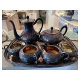 Tea Set Silver Plate on Tray