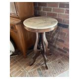 Marble Top Pedestal End Table